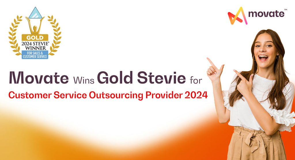 Movate Wins Gold Stevie for Customer Service Outsourcing Provider of the Year 2024